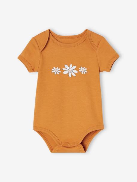 Set van 5 babyrompers met korte mouwen en US-opening lichtroze - vertbaudet enfant 