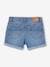 Geborduurde denim meisjesshort met bloemenstrik double stone+ongewassen denim - vertbaudet enfant 