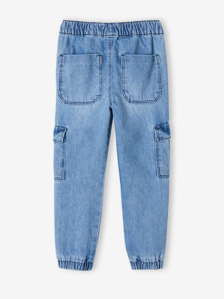 Jongensbroek denim battle eenvoudig aan te trekken double stone+stone - vertbaudet enfant 