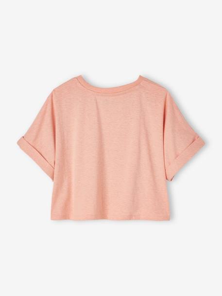 Meisjes t-shirt met korte mouwen abrikoos - vertbaudet enfant 