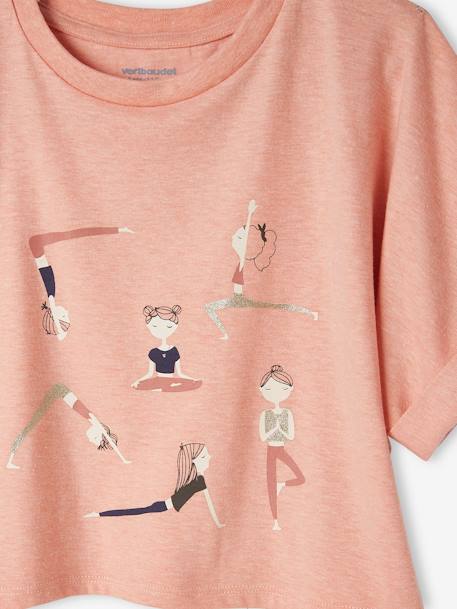 Meisjes t-shirt met korte mouwen abrikoos - vertbaudet enfant 
