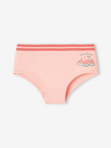 Set van 5 shorts fruitmotief meisjes perzik - vertbaudet enfant 