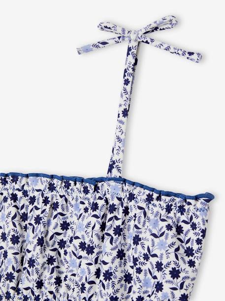 Gebloemde bikini voor meisjes blauw - vertbaudet enfant 