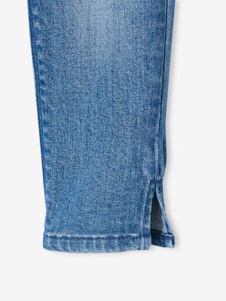 Denim driekwartbroek met strik voor meisjes double stone+stone - vertbaudet enfant 