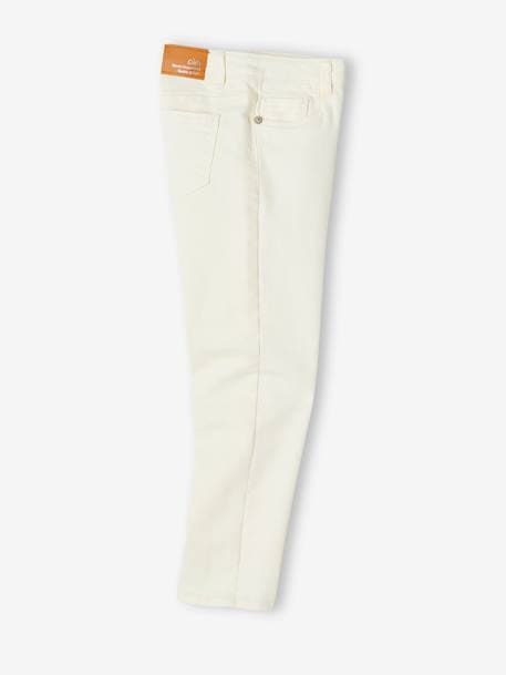 Broek Mom fit MorphologiK Fin meisjes dennen+ecru+inktblauw+perzik+roze (poederkleur) - vertbaudet enfant 