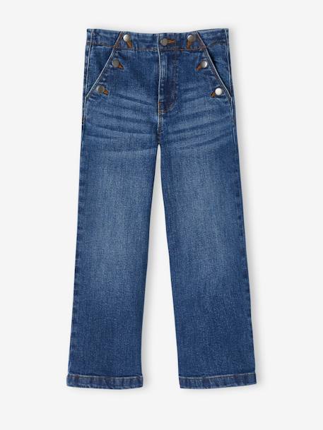 Uitlopende meisjesjeans met brugeffect stone - vertbaudet enfant 