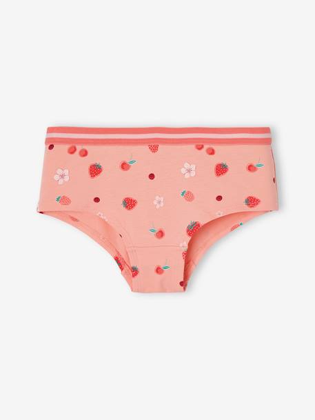 Set van 5 shorts fruitmotief meisjes perzik - vertbaudet enfant 