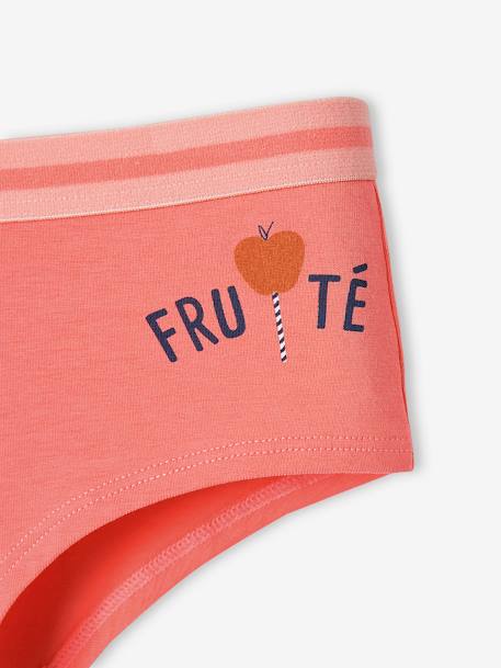 Set van 5 shorts fruitmotief meisjes perzik - vertbaudet enfant 