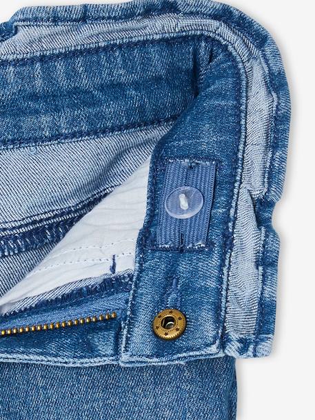 Denim driekwartbroek met strik voor meisjes double stone+stone - vertbaudet enfant 