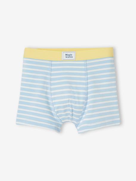 Set met 5 stretchboxers voor jongens 'surf' lichtgeel - vertbaudet enfant 