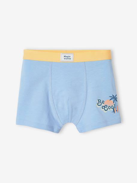 Set met 5 stretchboxers voor jongens 'surf' lichtgeel - vertbaudet enfant 