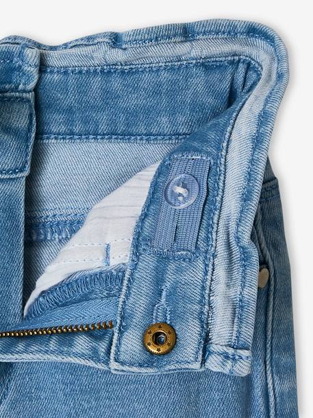 Denim driekwartbroek met strik voor meisjes double stone+stone - vertbaudet enfant 