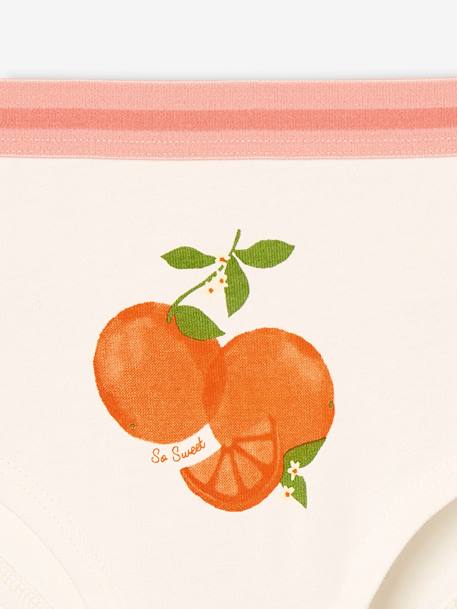 Set van 5 shorts fruitmotief meisjes perzik - vertbaudet enfant 