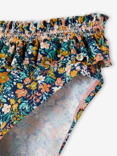 Gebloemde bikini voor meisjes blauw - vertbaudet enfant 