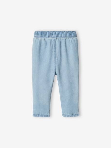 Lichte denim broek baby gebleekt denim+ongewassen denim - vertbaudet enfant 