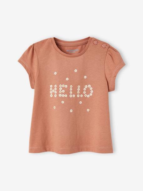Set van 2 T-shirts voor baby, met korte mouwen oudroze - vertbaudet enfant 