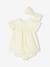 Driedelige set voor baby: jurk + bloomer + haarband pastelgeel - vertbaudet enfant 