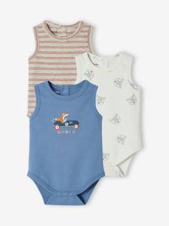 Baby-Body-Set van 3 mouwloze babyrompertjes