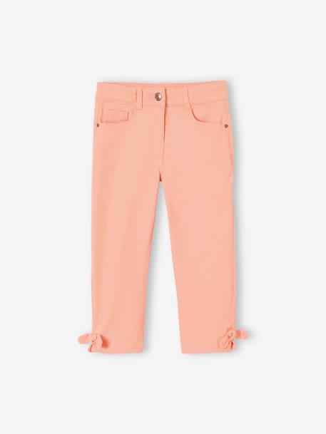 Geknoopte Capri meisjesbroek perzik+roze - vertbaudet enfant 