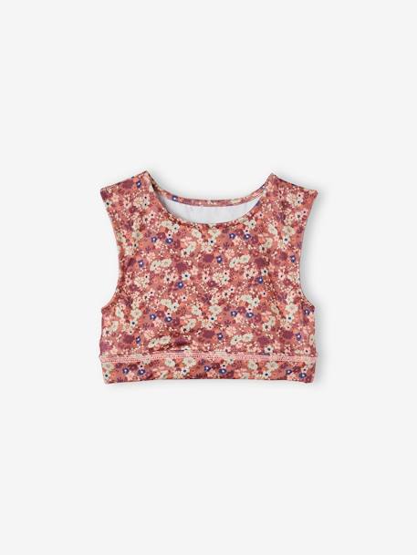 Sportset topje en wielerbroek voor meisjes terracotta - vertbaudet enfant 