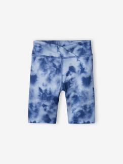 Meisje-Technische meisjesshorts met met tie & dye print