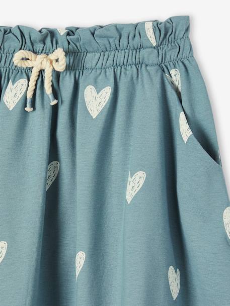 Meisjesrok met print blauw, gestreept+ecru+groen+groengrijs+rozen - vertbaudet enfant 