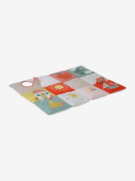 Zacht speelkleed CROQUE LA VIE beige+rood+wit - vertbaudet enfant 