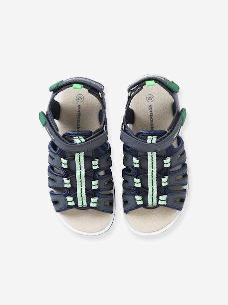 Kindersandalen met klittenband marineblauw - vertbaudet enfant 