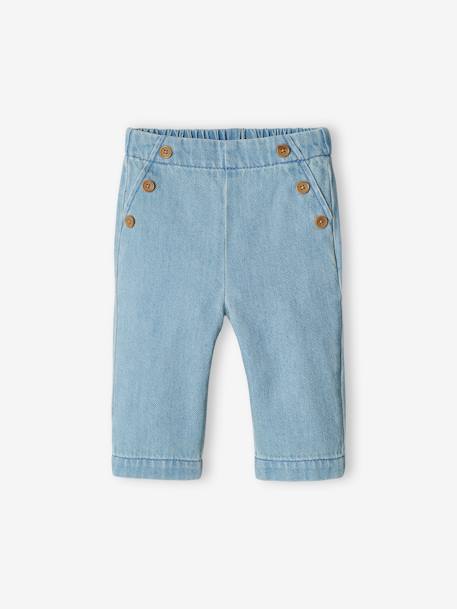 Grote babybroek van denim double stone - vertbaudet enfant 