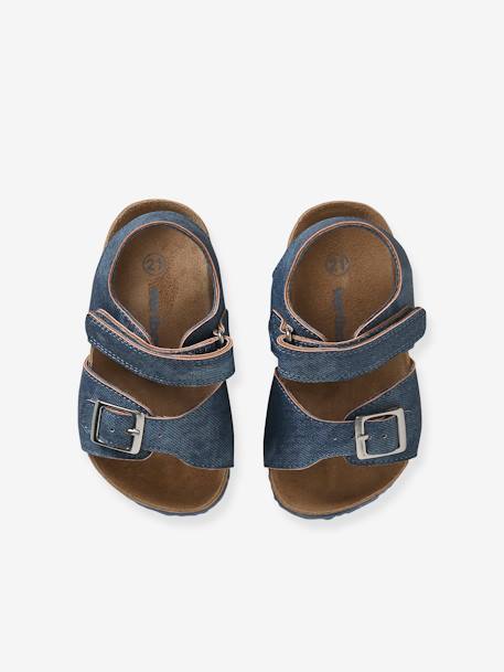 Babysandalen met denim effect blauw - vertbaudet enfant 