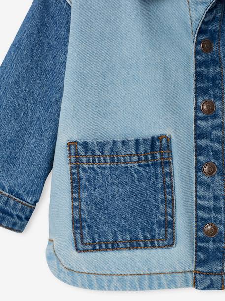 Contrasterend denim babyjasje stone - vertbaudet enfant 