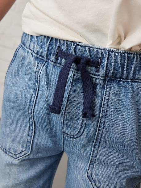 Jongensbroek denim battle eenvoudig aan te trekken double stone+stone - vertbaudet enfant 