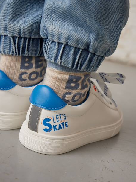 Sneakers voor jongens met veters wit - vertbaudet enfant 