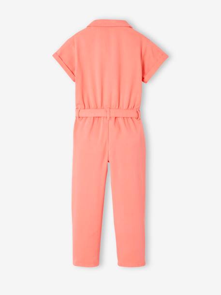 Jumpsuit voor meisjes perzik - vertbaudet enfant 