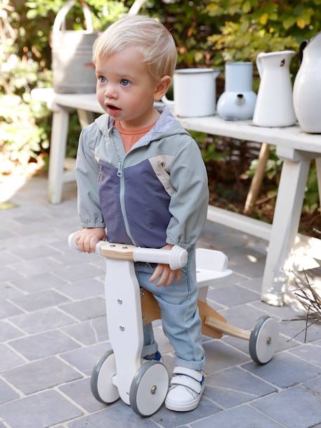 Lichte denim broek baby gebleekt denim+ongewassen denim - vertbaudet enfant 