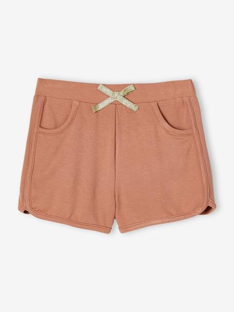 Sportshort voor meisjes DONKER MARINE+roze+terracotta - vertbaudet enfant 