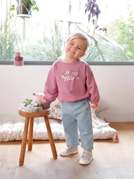 Grote babybroek van denim double stone - vertbaudet enfant 