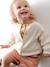 Iriserend geribd babyvestje ecru+rozen - vertbaudet enfant 
