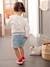 Paperbag short met riem voor baby gebleekt denim - vertbaudet enfant 