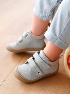 Schoenen-Baby schoenen 17-26-Zachte lederen laarsjes met klittenband voor de kruipende baby