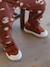 Stoffen sneakers met klittenband babyjongen bruin+donkerbruin - vertbaudet enfant 