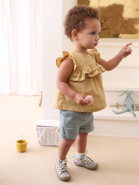 Babyblouse met ruches lichtgeel - vertbaudet enfant 