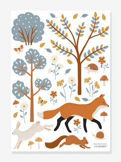 Linnengoed en decoratie-Decoratie-Behang, Sticker-Stickervel met vossen Joro Lilipinso