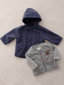Baby-Mantels, combipakje, engelennestje-3-in-1-parka voor baby met afneembaar vest in fleece