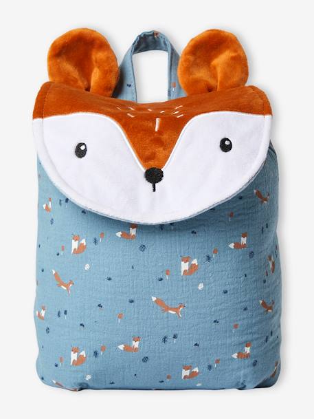 Personaliseerbare tas met vos grijsblauw - vertbaudet enfant 