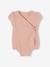 Romper baby van katoengaas, personaliseerbaar, sluiting pasgeborenen roze (poederkleur) - vertbaudet enfant 