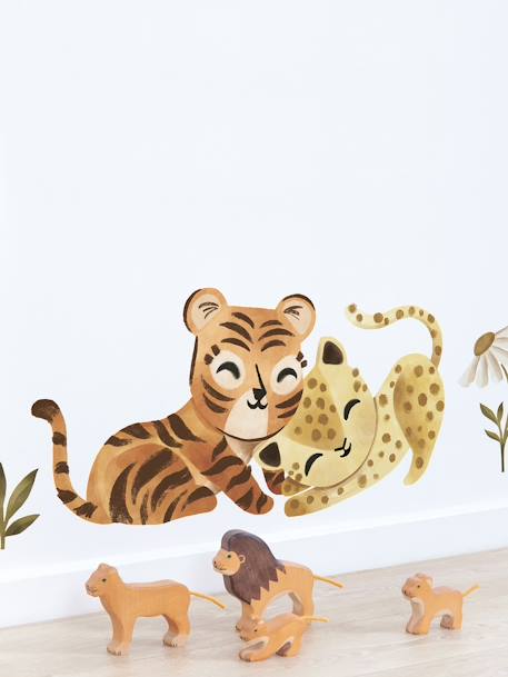 XL-stickers met luipaard/tijger Felidae LILIPINSO brons - vertbaudet enfant 