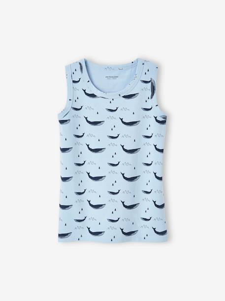 Set van 3 tanktops jongens 'walvissen' hemelsblauw - vertbaudet enfant 