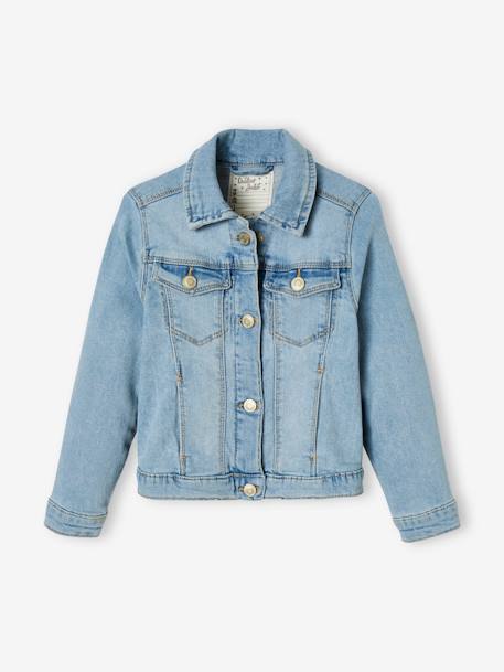 Personaliseerbare denim jasje voor meisjes double stone+stone - vertbaudet enfant 