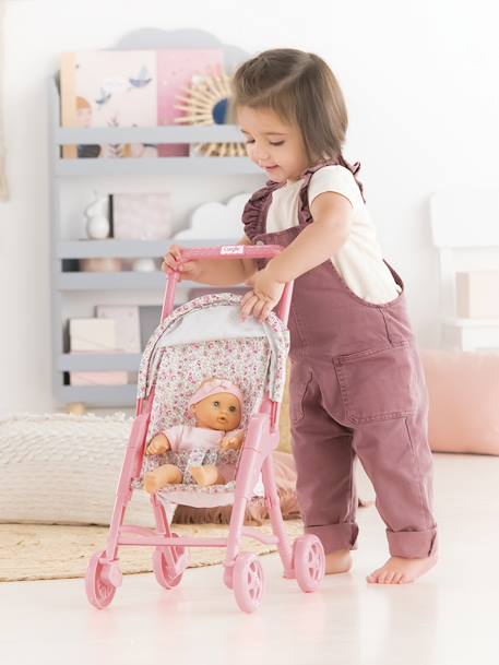 Kinderwagen met bloemetjes - Mijn eerste babypop - COROLLE snoepjesroze - vertbaudet enfant 